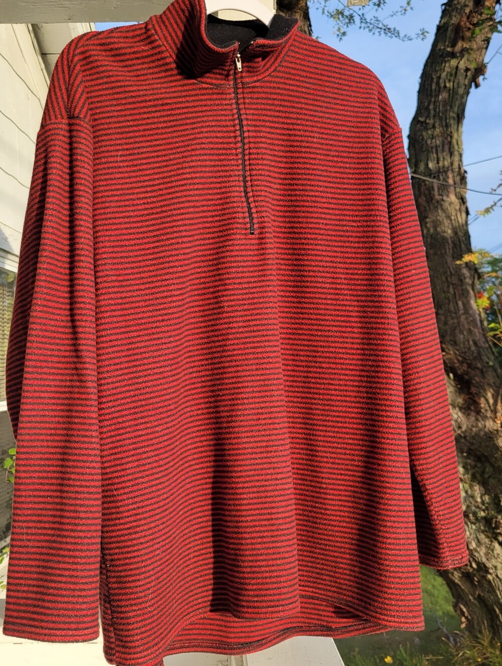 PATAGONIA, Mens Capilene Mock Zip Up, Size- XXL, Color- Black/Red